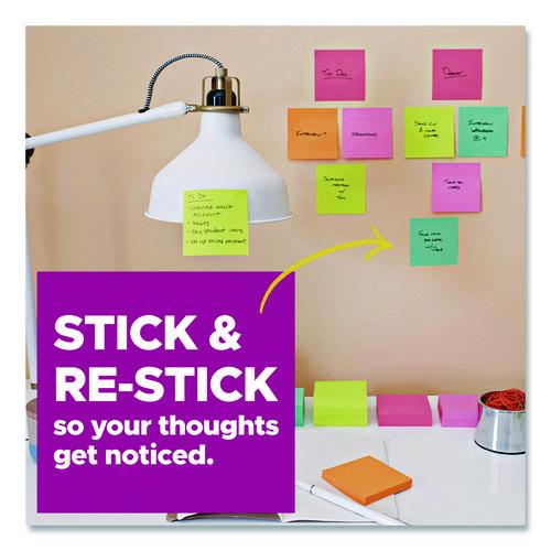 Super Sticky Notes, 3 x 3, Mulberry, 90 Sheets/Pad, 5 Pads/Pack - Image 3