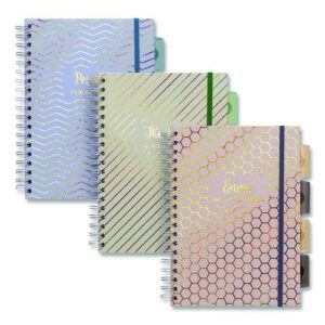 B5 Size Project Book, 5-Subject, Medium/College Rule, Assorted Haze Cover Colors, (100) 9.8 x 6.9 Sheets, 3/Pack