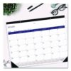 DuraGlobe Monthly Desk Pad Calendar, 22 x 17, White/Blue/Gray Sheets, Black Binding/Corners, 12-Month (Jan to Dec): 2025 - Image 4