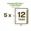 Index Maker EcoFriendly Print and Apply Clear Label Dividers with White Tabs, 12-Tab, 11 x 8.5, White, 5 Sets - Image 6