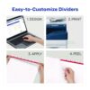 Print and Apply Index Maker Clear Label Dividers, Copiers, 8-Tab, 11 x 8.5, White, 5 Sets - Image 3