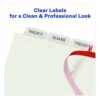 Print and Apply Index Maker Clear Label Dividers, Copiers, 8-Tab, 11 x 8.5, White, 5 Sets - Image 4