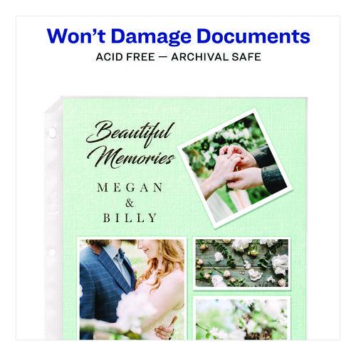 Economy Weight Sheet Protector, Light-Duty, Side: 3-Hole Punched, Top Load 8.5 x 11 Insert, Semi-Clear Front, 100/Box - Image 5