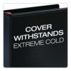 XtraLife ClearVue Non-Stick Slant-D Ring Binder, 3 Rings, 1.5" Capacity, 11 x 8.5, Black - Image 3