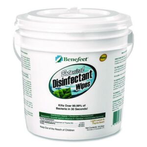Botanical Disinfectant Wipes, 6 x 7, Light Lemon and Thyme, 250/Bucket