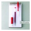G2 Premium Gel Pen, Retractable, Extra-Fine 0.5 mm, Red Ink, Smoke/Red Barrel, Dozen - Image 3