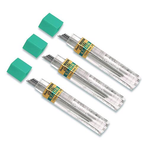 Super Hi-Polymer Lead Refills, 0.7 mm, HB, Black, 12/Tube - Image 2
