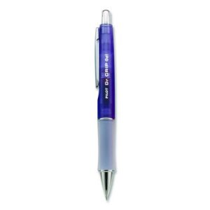 Dr. Grip Gel Pen, Retractable, Fine 0.7 mm, Black Ink, Translucent Purple Barrel