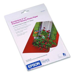 Premium Photo Paper, 10.4 mil, 5 x 7, High-Gloss White, 20/Pack