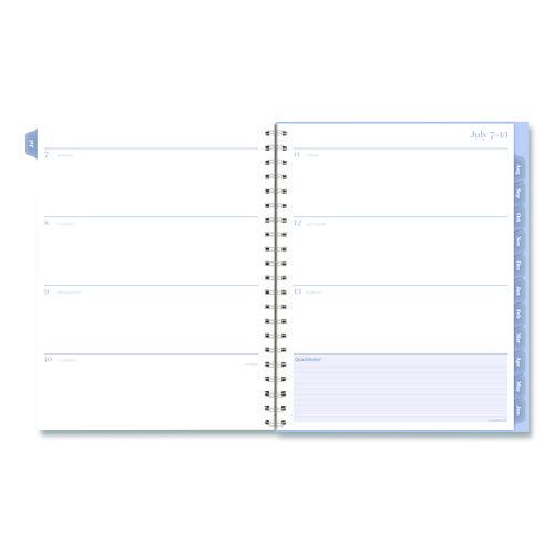 Dewdrop Academic Weekly Monthly Planner, Watercolor Floral, Blue/Gray/Purple Cover, 12-Month (July to June): 2025 to 2026 - Image 2