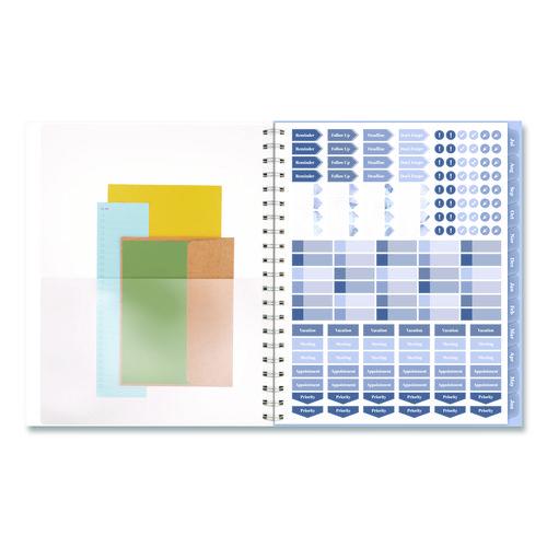 Dewdrop Academic Weekly Monthly Planner, Watercolor Floral, Blue/Gray/Purple Cover, 12-Month (July to June): 2025 to 2026 - Image 5