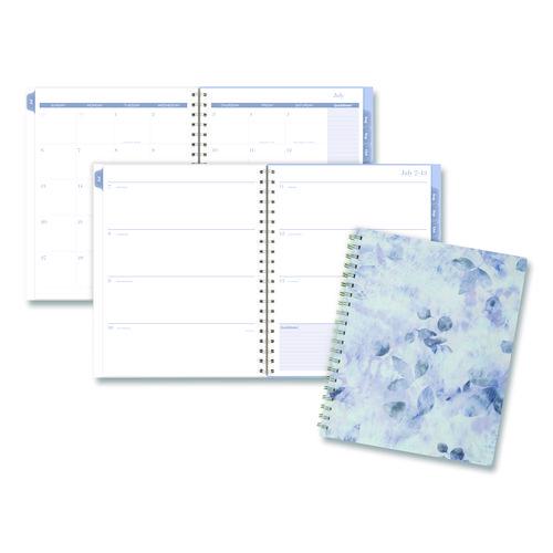 Dewdrop Academic Weekly Monthly Planner, Watercolor Floral, Blue/Gray/Purple Cover, 12-Month (July to June): 2025 to 2026 - Image 4