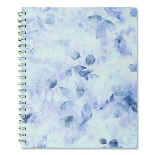 Dewdrop Academic Weekly Monthly Planner, Watercolor Floral, Blue/Gray/Purple Cover, 12-Month (July to June): 2025 to 2026