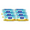 Disinfecting Cleaning Wipes, Easy Pull Pack, 1-Ply, 8 x 7, Lemon Scent, White, 75 Towels/Box, 6 Boxes/Carton
