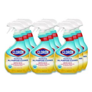 Disinfecting All Purpose Cleaner Spray, Crisp Lemon Scent, 32 oz Bottle, 9/Carton