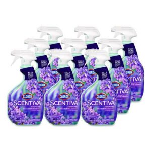 Scentiva Disinfecting Multi-Surface Cleaner, Bleach Free, Lavender and Jasmine, 32 oz Spray Bottle, 9/Carton