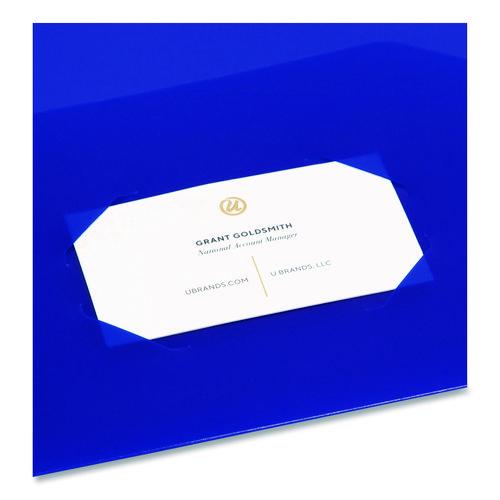 Poly Ten-Pocket Subject Folder, 500-Sheet Capacity, 11 x 8.5, Assorted Cover Colors, 2/Pack - Image 3