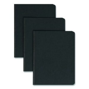 Prong Fastener Premium Pressboard Report Cover, Two-Piece Prong Fastener 3" Capacity, 8.5 x 11, Black/Black