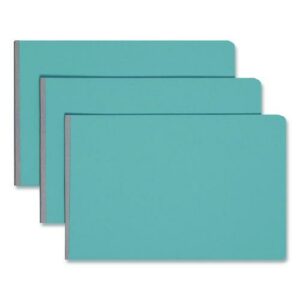 Prong Fastener Premium Pressboard Report Cover, Two-Prong Fastener, 3" Capacity, 11 x 17, Blue/Blue