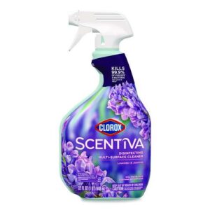 Scentiva Disinfecting Multi-Surface Cleaner, Bleach Free, Lavender and Jasmine, 32 oz Spray Bottle