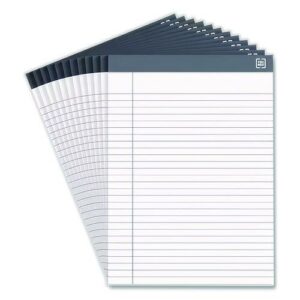 Notepads, Wide/Legal Rule, (50) White 8.5" x 11.75" Sheets, 12/Pack