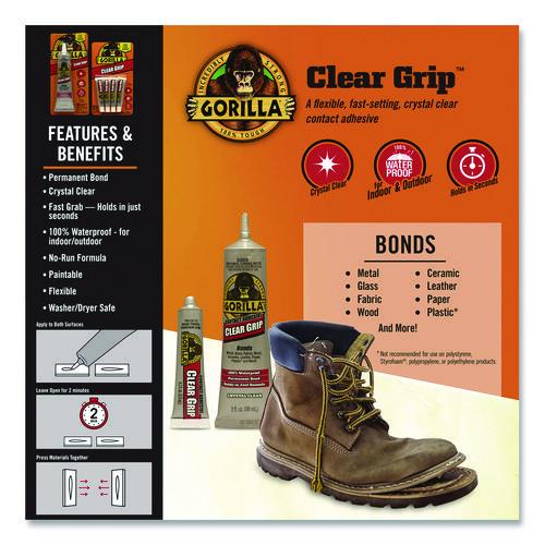 Clear Grip Contact Adhesive, 3 oz Tube, Dries Clear - Image 5
