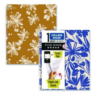 Soft Pedals Spiral Notebook, 1-Subject, Medium/College Rule, Assorted Cover Colors, (80) 11 x 8.5 Sheets, 2/Pack