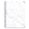Marble Weekly/Monthly Planner, Marble Stone Artwork, 11 x 8.5, White/Gray/Silver Cover, 14-Month: Nov 2024 to Dec 2025