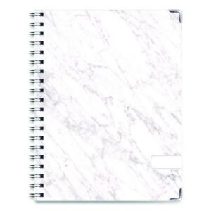 Marble Weekly/Monthly Planner, Marble Stone Artwork, 11 x 8.5, White/Gray/Silver Cover, 14-Month: Nov 2024 to Dec 2025