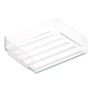 Clear Side Load Stackable Plastic Letter Tray, Letter Size, 9.72 x 12.63 x 3.01