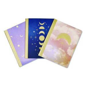 Celestial Body Composition Book, Medium/College Rule, Assorted Cover Colors and Designs, (80) 9.75 x 7.5 Sheets, 3/Pack