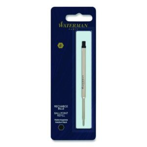 Refill for Waterman Ballpoint Pens, Medium Conical Tip, Black Ink
