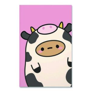Smoko Tayto Mootato Layflat Notebook, 1-Subject, Medium/College Rule, Pink/White/Brown Cover, (72) 8 x 5 Sheets