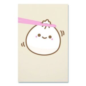 Smoko Lil B Dumpling Layflat Notebook, 1-Subject, Medium/College Rule, Tan/White/Pink Cover, (72) 8 x 5 Sheets