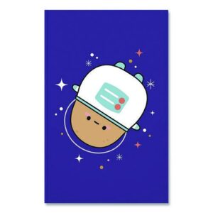 Smoko Astro Tayto Layflat Notebook, 1-Subject, Medium/College Rule, Blue/White/Tan Cover, (72) 8 x 5 Sheets