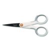SoftGrip Nonstick Scissors, 5" Long, Straight White/Gray Handle