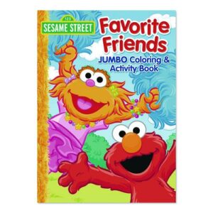 Sesame Street Favorite Friends Jumbo Coloring and Activity Book, Ages 3 and Up, 10.75 x 7.75 Sheets, 64 Pages