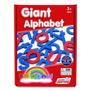 Rainbow Giant Alphabet, Lowercase Letters, +/- 3" Tall, Blue Consonants, Red Vowels, 26 Pieces