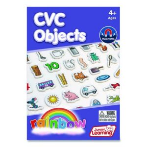 Rainbow CVC Objects, +/- 1.6" Tall, Assorted Objects and Object Colors, White Background, 40 Pieces