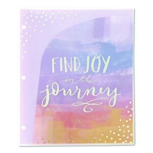 Silver Lining Glossy 3-Hole Punched 6-Pocket Folder, 11 x 8.5, Assorted