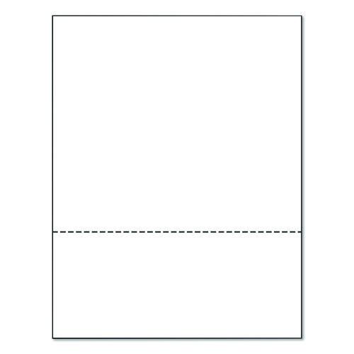 Perforated Paper, 92 Bright, Perforated 3.66" from Bottom, 8.5 x 11, White, 500 Sheets/Ream, 5 Reams/Carton - Image 2