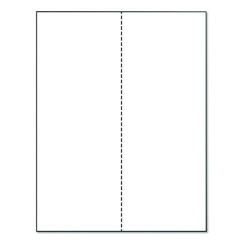 Perforated Paper, 92 Bright, Perforated 4.25" from Left, 8.5 x 11, White, 500 Sheets/Ream, 5 Reams/Carton - Image 2