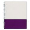 Wirebound Hardcover Notebook, 1-Subject, Narrow Rule, Gray/Purple Cover, (80) 11 x 8.5 Sheets - Image 4
