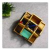 Bamboo Rotary Organizer, 9 Compartments, 8.85 x 8.82 x 7.4, Brown, Bamboo - Image 5