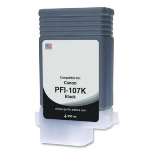 Compatible Black Ink, Replacement for PFI-107 (6705B001AA), 130 mL