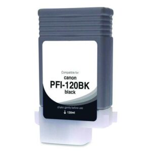 Compatible Black Ink Replacement for PFI-120 (2885C001), 130 mL