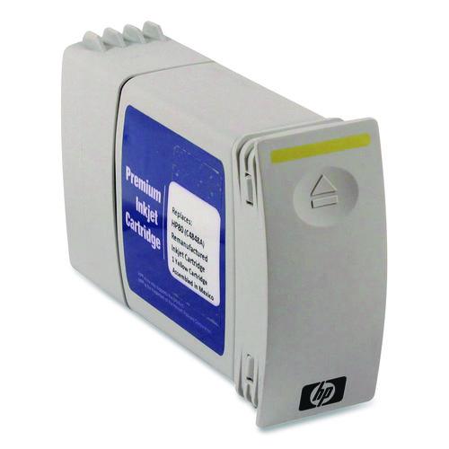 Remanufactured Yellow High-Yield Ink, Replacement for 80 (C4848A), 350 mL