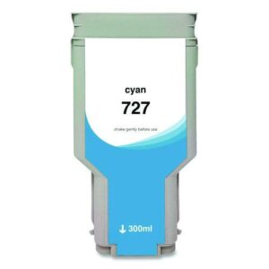 Compatible Cyan High-Yield Ink, Replacement for 727XL (F9J76A), 300 mL