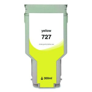 Compatible Yellow High-Yield Ink, Replacement for 727XL (F9J78A), 300 mL