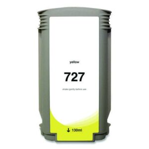 Compatible Yellow Ink, Replacement for 727 (B3P21A), 130 mL